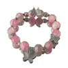 Pulsera de Neón Mariposa Lan Flor Inmortal Super Estilo Nacional Estilo Chica Fresca Pulsera de Pareja Estudiante Elegante Pulsera de Regalo