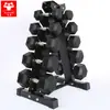 Atacado halteres hexagonais de plástico para homens ferro equipamento de ginástica para academia em casa halteres comerciais fixos de ferro fundido sólido