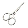 Tesoura de Beleza de Aço Inoxidável Tesouras Pontiagudas para Sobrancelha Tesouras para Pelos do Nariz de Cabeça Redonda Tesouras Pequenas Domésticas Ferramentas de Maquiagem
