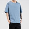 Camiseta de manga corta bordada de algodón y lino para hombre, estilo chino, con cuello redondo, para comercio exterior transfronterizo de verano de 2023