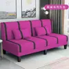 Sofá cama plegable, doble propósito, para dos o tres personas, multifuncional, diseño simple, adecuado para apartamentos de alquiler, dormitorios y salas de estar, sofá de tela