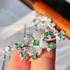 Suporte de broche Guofeng retrô luz de gelo natural alta jade verde imperial natural reexame