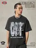 Ropa para Hombre 2025 Verano Marca de Moda Europea y Americana Estilo Callejero Camiseta con Estampado de Cuello Redondo Manga Corta Top Holgado Casual para Hombre
