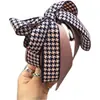 Acessórios de Cabelo Elegantes para Mulheres - Presilha Banana com Laço Pied-de-Poule Novo Outono e Inverno Dongdaemun Coreano