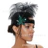 Faixa de Cabeça com Penas Gatsby Anos 1920 Faixa de Cabeça Europeia e Americana para Despedida de Solteira Festa de Banquete Festa de Maquiagem Acessórios de Cabelo Adorno de Cabeça