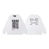 Melancolía Rico Segunda Generación Erd Boceto Graffiti Transfronterizo Nueva Moda Urbana Marca Casual Holgada Camiseta de Manga Larga con Estampado para Otoño