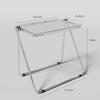 Mesa Plegable de Acrílico Transparente Escritorio Portátil para Oficina Estudio Mesa y Silla Combinación Nórdica Dormitorio Hogar Celebridad de Internet