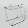 Mesa Plegable de Acrílico Transparente Escritorio Portátil para Oficina Estudio Mesa y Silla Combinación Nórdica Dormitorio Hogar Celebridad de Internet