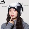 Gorro de Tricô Estilo Fair Isle Coreano Chique Desenho de Pinguim para Meninas Nicho High-End Chapéu Pulôver Afina o Rosto