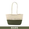 Bolsa de gran capacidad para mujer verano 2022 nuevo nicho tejida de un solo hombro bolsa de cesta de verduras bolsa de playa tejida de paja texturizada