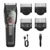 Nuevo modelo transfronterizo de cortapelos eléctricos para hombres, con una gran pantalla digital, diseñado para uso profesional en salones de peluquería y perfecto para crear cortes de pelo elegantes.
