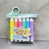 Qiansefang comercio exterior bolígrafo en forma de mini resaltador forma de lápiz enfoque graffiti marcado rotulador fluorescente traje de 6 colores lote