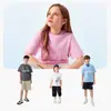 Balabala Ropa Infantil Niños Camisetas de Manga Corta Niñas Verano 2025 Nuevos Tops Ropa de Bebé de Secado Rápido