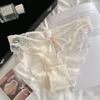 Tan Brillantes como un Durazno~ Nuevas Bragas de Encaje Estilo Japonés con Entramado Transpirable Puro y Atractivo, Entrepierna de Algodón Puro, Tangas Sexys para Mujer