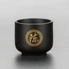 Taza de Té de Arcilla Morada con Asa, Antiescaldado, Grabada con Cientos de Apellidos y Signos del Zodíaco, Taza Individual, Taza de Maestro, Taza de Té Kung Fu, Taza de Degustación, Personalizable para Uso Personal