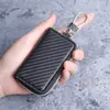 Funda Universal para Llave de Coche, Estuche de Cuero para Llave de Coche Multifuncional con Cremallera Única, Mini Estuche de Cuero para Llave, Accesorio Retro para Colgar en la Cintura