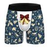 Suministro directo transfronterizo ropa interior transpirable para hombre cómoda elástica nuevo pelo verde extraño Navidad estampados digitales boxers al por mayor