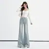 Jeans retro de tiro alto color café Maillard para mujer, nuevo estilo otoño 2026, adelgazantes, levanta glúteos, no se pegan a las piernas, pantalones acampanados