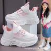 Comércio exterior seleção rigorosa de sapatos brancos infantis primavera e outono 2024 novos tênis de corrida meninos sapatos de pai meninas tênis branco