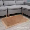 Alfombra de pelo largo de lana sintética para sala de estar, mesa de café, sofá, alfombrilla de suelo, alfombrilla para mirador, alfombra redonda de color simple de pelo largo, blanco