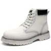 2025 Nuevas Botas de Otoño e Invierno para Hombre Zapatos de Cuero de Caña Alta Botas Casuales para Hombre Aumentadoras Ropa de Trabajo Invierno Terciopelo Cálido Zapatos para Hombre