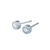 Pendientes de botón redondos de estilo vintage francés con circonita para mujer, modernos y versátiles para el día a día, disponibles en varios tamaños, Pendientes de botón para el cartílago de la oreja para mujer
