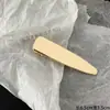 Estilo Ins Corea del Sur Color Conservante Galvanizado Dorado Gotas de Agua Hueco Pin de un Carácter Pin Cuadrado Pin de Pato Pinza para el Cabello DIY Pin de Lado Tocado
