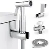 Accesorio para inodoro doméstico con una entrada y dos salidas, válvula triangular, bidé de baño, pistola rociadora potenciadora de alta presión