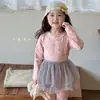 Oferta Especial al por Mayor Colección Otoño Boer Verde Estampado de Dibujos Animados Lindo Lycra de Algodón Amigable con la Piel Conjunto de Pijama de Otoño de Manga Larga para Niños