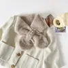 Bufanda de Cuello Gruesa de Piel Estilo Coreano Versátil Color Sólido Bufanda Cruzada de Felpa para Mujer Invierno Gruesa Cálida