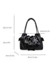 Bolso Tote Estilo Coreano con Estampado de Lichi para Mujer 2026 Invierno Nuevo Casual Simple Gran Capacidad de Hombro/Debajo del Brazo de Moda