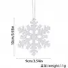 Decoração de Natal transfronteiriça floco de neve de acrílico transparente suprimentos de decoração de Natal atmosfera de Natal pingente de floco de neve para árvore de Natal