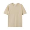 145g fino grande solto tamanho europeu sólido cor algodão T-shirt personalizado padrão estampado marca de moda pescoço redondo manga curta t-shirt