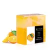 Jabón Artesanal de Frutas Jabón de Aceite Esencial de Papaya Jabón de Arándano Durazno Baño Doble Capa Degradado de Color Jabón Transparente de Frutas