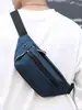 Riñonera de Comercio Exterior Bolso de Pecho para Hombre Bolso Cruzado Casual Bolso de Hombro Pecho Simple Trendy Deportivo al Aire Libre con Logo Imprimible