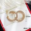 Cao Shi estilo francés elegante alto sentido arete diamante completo Super Flash aretes de cobre vintage metal moderno joyería de oreja personalizada