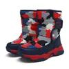 Botas de nieve para niños, invierno 2024, nuevas botas de algodón gruesas y grandes con forro polar para niños, zapatos de exterior para niñas, zapatos cálidos de camuflaje