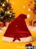 Azúcar Medio Gravedad Navidad Relleno Sombrero Rojo con Lazo Rojo Nuevo Año Mujer Sombrero de Navidad Rojo Cálido Cos Sexy P01