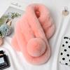 Bufanda de Felpa Estilo Coreano para Hombre y Mujer Invierno Imitación Piel de Conejo Rex Bufanda para Mujer Otoño e Invierno Bufanda Cuello Set para Estudiante Lindo