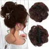 Peruca Bud de Flor Clip Transfronteiriço Coque Bagunçado Fofo Cabelo Cacheado de Noiva Cabelo em Espiral Fibra Sintética Peruca Sintética Bolsa de Cabelo