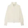 Ins estilo europeo y americano transfronterizo 2026 nueva moda elegante ropa de mujer al por mayor punto con doble cremallera y cuello alto