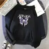 Sudadera Punk Transfronteriza Mariposa Grande Harajuku Sudadera Oscura Estética Más Terciopelo Hip-Hop Gótico Ropa Callejera