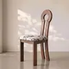 Llavero de madera maciza, silla de estilo vintage, silla de comedor de lujo ligero de alta gama, silla de escritorio para el hogar, silla de tocador para maquillaje