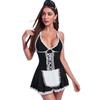 Lingerie sexy feminina saia de suspensório sexy comércio exterior sexy empregada empregada conjunto de três peças lingerie sexy europeia e americana 1556