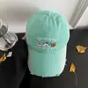 Gorra de Béisbol Bordada de Dibujos Animados Coreanos Nueva 2025 para Mujer Primavera y Verano Ala Ancha Adelgazante Facial Dulce Linda Gorra de Pico de Pato