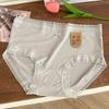 Roupa Íntima Sem Costura de Seda Gelo Feminina Cintura Média Borda de Renda Fina Seda de Amoreira 7A Crotch Antibacteriano Calcinhas de Secagem Rápida para Meninas