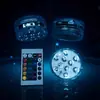 10 Luces Impermeables LED para Acuarios, Luces Subacuáticas RGB Coloridas Controladas por Mando a Distancia Inalámbrico para Piscinas, Jarrones, Venta al por Mayor desde el Fabricante