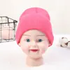 Gorro de Punto para Bebé de 1 a 5 Años 2024 Otoño e Invierno Gorro Infantil Niños y Niñas Color Sólido Lana Cálido de Invierno Gorro de Caramelo