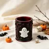 Molde de Silicona para Taza de Vela Fantasma de Halloween, Candelabro de Altar Gótico, Adorno de Resina y Yeso, Molde de Silicona Líquida