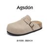 Chinelos Mule de Solado Macio Augusden para Mulheres 2026 Novo Estilo Outono Slip-On Externo de Solado Grosso Biqueira Fechada Meio Chinelo